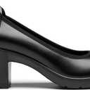 DREAM PAIRS Women's Chunky Closed Toe Low Block Heels Work Pumps Comfortable Round Toe Dress Wedding Shoes Nereida (10, Black)
