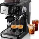 UDI 20Bar Espresso Machine with 20 Grind Settings - Touchscreen Control, Auto Grind (Single/Double Cup), Steam & Self-Cleaning, Quick Brew Café-Quality Coffee Maker for Home​