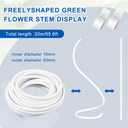 66 ft Flexible Pipe PVC Tubing for Artificial Flowers 16 mm Bendable Pipe Stem for Fake Floral Balloon Arch Wedding Arrangement Prop Decor with Tube Cutter 12 White Crepe Paper (Not Include Flowers)