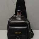 PU Leather Sling Bag for Men - Waterproof, Lightweight, Crossbody Chest Bag for Hiking & Cycling