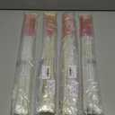 4 x 12 Pack Gymnastic Batons Ribbon Sticks 19 Inch Gymnastics Sticks, White Rod Red Handle, Portable Ribbon Pole Wand, No Ribbons Included