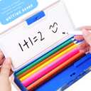 Pop Up Multifunction Pencil Case for Girls and Boys, Cute Cartoon Pen Box Organizer Stationery, Sharpener, Schedule, Whiteboard, School Supplies, Best Gifts for Kids (Blue Space)