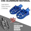 AnXin Foot Pegs Motorcycle Universal CNC Footpeg for PW TTR YZ 50-125cc MB200 Mini Bike SSR Apollo RFZ TaoTao Lifan Kayo Coolster Pit Bike - Blue