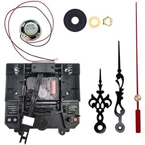 CVZQTE Screw In Type Trigger Movement With Plastic Music Chime Box and Horn Hands Clock Accessory Quartz DIY Kits, F