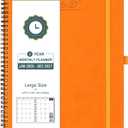 BEZEND Monthly Planner 2026-2027 (Spiral-8.5" x 11") 2 Year Calendar Book with Note Pages - Jan 26 to Dec 27-120 GSM Paper, Inner Pockets, Laminated Tabs, Vegan Leather Softcover - Orange