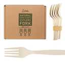 How Corn Biodegradable Forks - 120 Pack Disposable Cutlery Set - Heavy Duty Compostable Plastic Silverware for Home, Restaurant, and Eco-Friendly Individuals