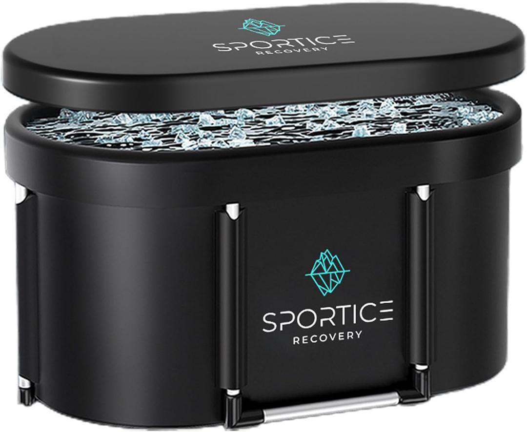 XL Ice Bath Tub for Athletes, 129 Gal Multi-Layered Cold Plunge Tub for Recovery  Portable Ice Bath for Home Gym, Indoor & Outdoor Use  Adult-Sized, Durable & Insulated Cold Therapy Tub