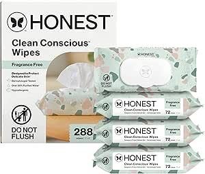 Box of Honest Diapers Size 3 Ct 90 And 4 Packs of Wipes
