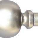 Morena II 12-20 Inch Adjustable Side Curtain Rod Set Pair, 1 Inch Diameter in Nickel