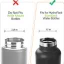 EIPOSAU Auto Flip Lid for Hydro Flask Standard Mouth Bottle, Spout lid for HydroFlask Narrow Mouth Bottle, Replacement Lid with Button Lock