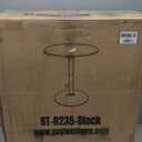 HOOBRO Round Bar Table, 35" Tall Pub Table, with Non-Slip Base for Narrow Space, Bar Height Table for Kitchen, Easy to Assemble, Black BB57BT01