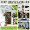 6FT Tall Bougainvillea Artificial Tree for Outdoors or Indoors, Faux Bougainvillea Tree Realistic Wood with Flowers in Plastic Pot Front Porch Plants, Home, Office, Red