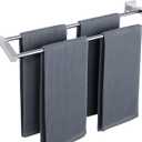 Alise Double Bath Towel Bars Towel Racks for Bathroom,Wall Mount Towel Holder Heavy Duty 24-Inch Towel Hanger Rail,GK9009-C SUS304 Stainless Steel Polished Chrome