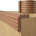 Baby Proofing Wall Corner Protector, Edge Guard Corner Protector, 6.56ft Thinken Soft Corner Protectors Pre-Taped Soft Rubber Foam Edge Cushion for Furniture (Brown-L, 6.56Ft x 11.8" W x 0.47" Th)