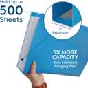 25 Blue Summit Supplies Legal Size Hanging File Folders - Assorted Colors, 2" Expansion, Legal Hanging File Folders for Filing Cabinet, 9.5" x 14.75", 11PT Paper Stock with Tabs and Inserts Included