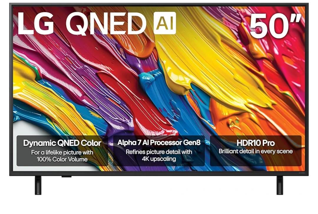 LG 50-Inch Class QNED AI 4K QNED82A Series Smart TV w/AI Sound, HDR10, 4K Super Upscaling, Filmmaker Mode, Wow Orchestra, Alexa Built-in (50QNED82AUA, 2025)