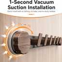 Sindax Suction Cup Wall Coat Rack, No Drill Coat Hooks with 6 Adjustable Hooks, Reusable Wall Mounted Rack for Entryway, Bathroom, Grey