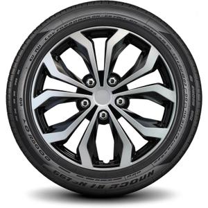 LYDS Spyder BS Black & Silver Universal 15 inch Premium ABS Hubcap Wheel Cover Replacement Set of 4 - FWC-15S-BS