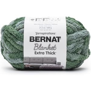 Bernat Blanket Extra Thick Underbrush Yarn - 1 Pack of 21.12oz/598.74g - 100% Polyester - #7 Jumbo - 72 Yards for Knitting, Crocheting, Crafts & Amigurumi