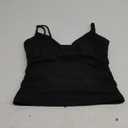 PINKMSTYLE Women's Sexy V Neck Ruched Cami Top Sleeveless Spaghetti Double Layer Fitted Crop Tank Tops S