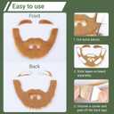 3 x Full Fake Beard and Eyebrows Self Adhesive Realistic Costume Facial Hair Stick On Beard