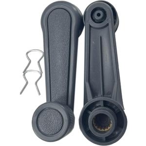 FainWan Pair Window Crank Lever Handle Gray Compatible with Tacoma Corolla Pickup Van T100 69260-10040-J