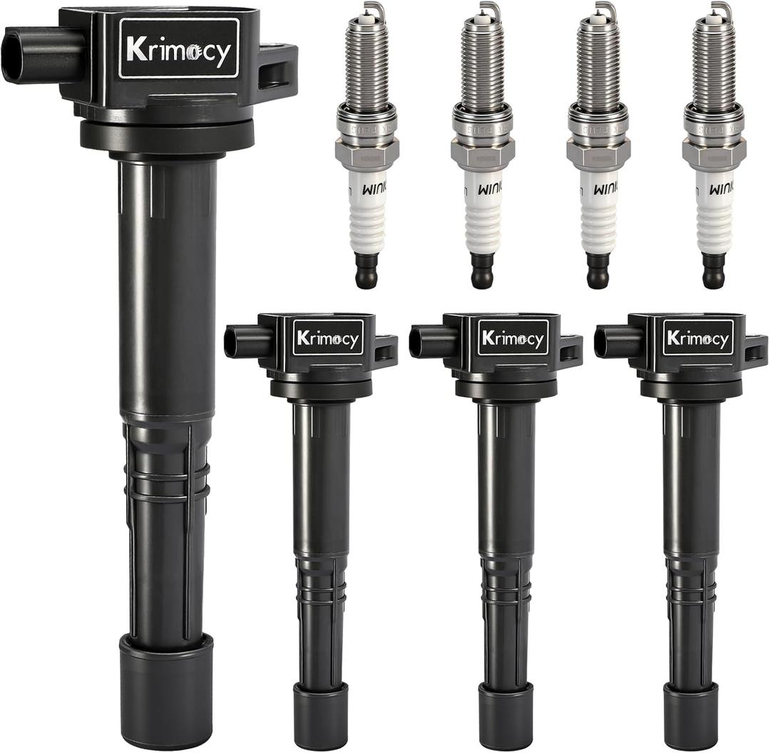 UF602 Ignition Coil Packs and Iridium Spark Plugs Compatible with Honda 08-12 Accord, 12-15 Civic, 12-15 Crosstour, 10-14 CR-V/ 13-15 Acura ILX 2.4L L4