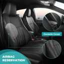 RAV4 Seat Covers for Toyota RAV 4 Prime 2022 2023 2024 2025 SE Hybrid 2024-2019 Hybrid XSE Faux Leather Car Seat Covers Full Set - Black