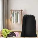 2 x 2 Pack Heavy Duty Large Laundry Bag 28x45 inch Extra Hamper Bag Dirty Clothes Organizer Drawstring Cloth Laundry Bag for Travel Camp Home College Dorm Drying Do Not Exceed 176 Black