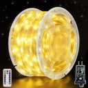 1000 LED 328 FT Outdoor Christmas Lights, IP67 Waterproof Twinkle String Lights with Remote 8 Modes and Timer Memory Function, Fairy Light for Holiday Garden Party Decorations(Warm White)