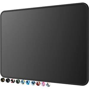 MROCO Mouse Pad [30% Larger] with Anti-Fray Stitched Edges, Premium-Textured Waterproof Surface, Non-Slip Rubber Base, Computer & Gaming Mouse Mat for Laptop, Office & Home, 8.5 x 11 in, Black