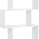 VASAGLE Wooden Bookcase, Display Shelf and Room Divider, Freestanding Decorative Storage Shelving, 5-Tier Bookshelf, White