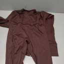 Mokoru Women's Sexy Bodycon Long Sleeve One Piece Jumpsuits Full Length Club Rompers (Medium, Coffee)