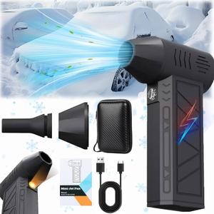 Snow Whiz Led Turbo Blower,Mini Turbo Snow Blower, Snowwhiz Turbos Blower Hand Held,Turbo Breeze Electric Blowers with Led, Air Duster Cordless Cleaner for Car,Home,Keyboard,Computer