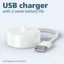 Philips Sonicare 4100 Rechargeable Electric Toothbrush, with Pressure Sensor, 2 Intensity Settings, SmarTimer and QuadPacer, 14-Day Battery Life, White, Model HX3681/23