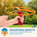 Battat Flying Disc Toy 2 Launchers & 4 Discs Helicopter Playset Outdoor Toys for Summer 3+ Years Skyrocopter