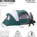 HG 10 Person Camping Tent Waterproof Family Dome Tent for Camping