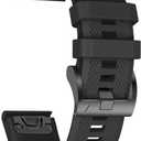 ANCOOL for Fenix 5/Fenix 6/Fenix 7 Band 22mm Silicone Watch Band for Fenix 8 Fenix E 47mm/Fenix 5 Plus/Fenix 6 Pro/Fenix 7 Pro/Forerunner 935(Black) (1 Pack)