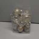 Clear Christmas Ball Ornaments,24ct Shatterproof Plastic Decorative Christmas Ornaments Hanging Xmas Tree Baubles Set with Stuffed Delicate Glittering Decorations for Holiday Party Decor (Champagne) (Multi-Size/24-Pack)