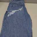 Allimy Womens High Waisted Barrel Horseshoe Baggy Jeans Trendy 2026 with Raw Hem Non Stretch, Blue, Size 10