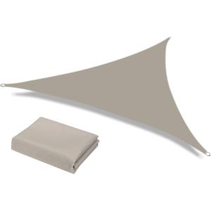 Neween Shade Sail, 6'7''x 6'7''x 6'7'' Sun Shade Sail Triangle Waterproof for Patio Yard Deck Pergola Outdoor Sun Sail Shade 98% UV Block Sunshade Sand Color