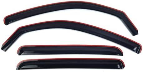 autozen in-Channel Window Visors for Toyota Tacoma Double Cab 2005-2015, Rain Guards Sun Shields Window Deflector Wind Vent Visors, 4PCS
