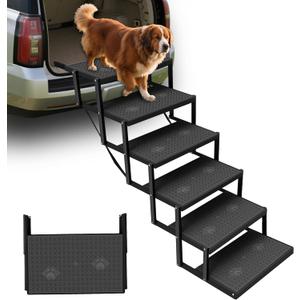 Dog Stairs for Car, Dog Steps for Car with Upgraded Load-Bearing Capacity, Dogs Stairs for Large Dogs, Pet Steps, 6 Steps