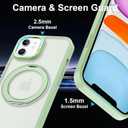 ZHK 360 Rotatable Ring for iPhone 11 Case Magnetic, [Military Grade Drop Proof] [Translucent Frosted Back Panel] Slim Non-Slip Matte Phone Case for iPhone 11 6.1'', Grass Green