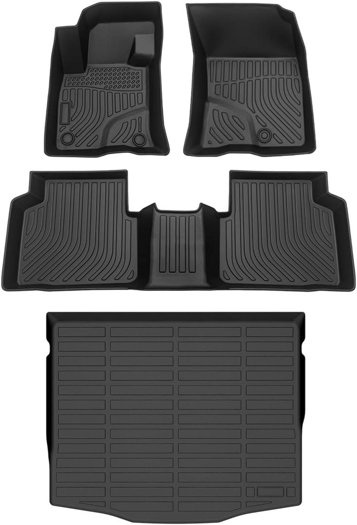 Cartist Floor Mats and Cargo Liner Fit for Ford Escape 2020-2025 2026 (Not Fit Hybrid) All Weather Floor Mat Escape Accessories Heavy Duty Carpet Protection