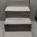 Best Pet Supplies Dog Stairs & Steps - Foam Steps for Small Dogs & Cats, Non-Slip Indoor Balanced Pet Step Support, Dog Ramp, No Assembly, Sand, Foldable 4-Step (22-inch Height)