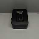 KYODOLED Medium Metal Cash Box with Combination Lock Safe and Money Tray for Security 7.87"x 6.30"x 3.54" Black