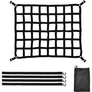 42" x 50" Truck Cargo Net Heavy Duty for Pickup Truck Bed with Hook Capacity 1100LBS