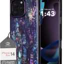 Cocomii - Rectangle Case Compatible with iPhone 14 Pro - Compatible with MagSafe, Abalone Shell, Pearlescent Seashell, Glossy, Magnetic Phone Case for iPhone 14 Pro 6.1 inch, Blue/Purple