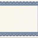 Fine Stationary Parchment Certificate Papers | Elite Blue & White, 100 Count, 8.5" x 11", 60 lb. Text Stock, Laser Printer Compatible, For Office, School, and more